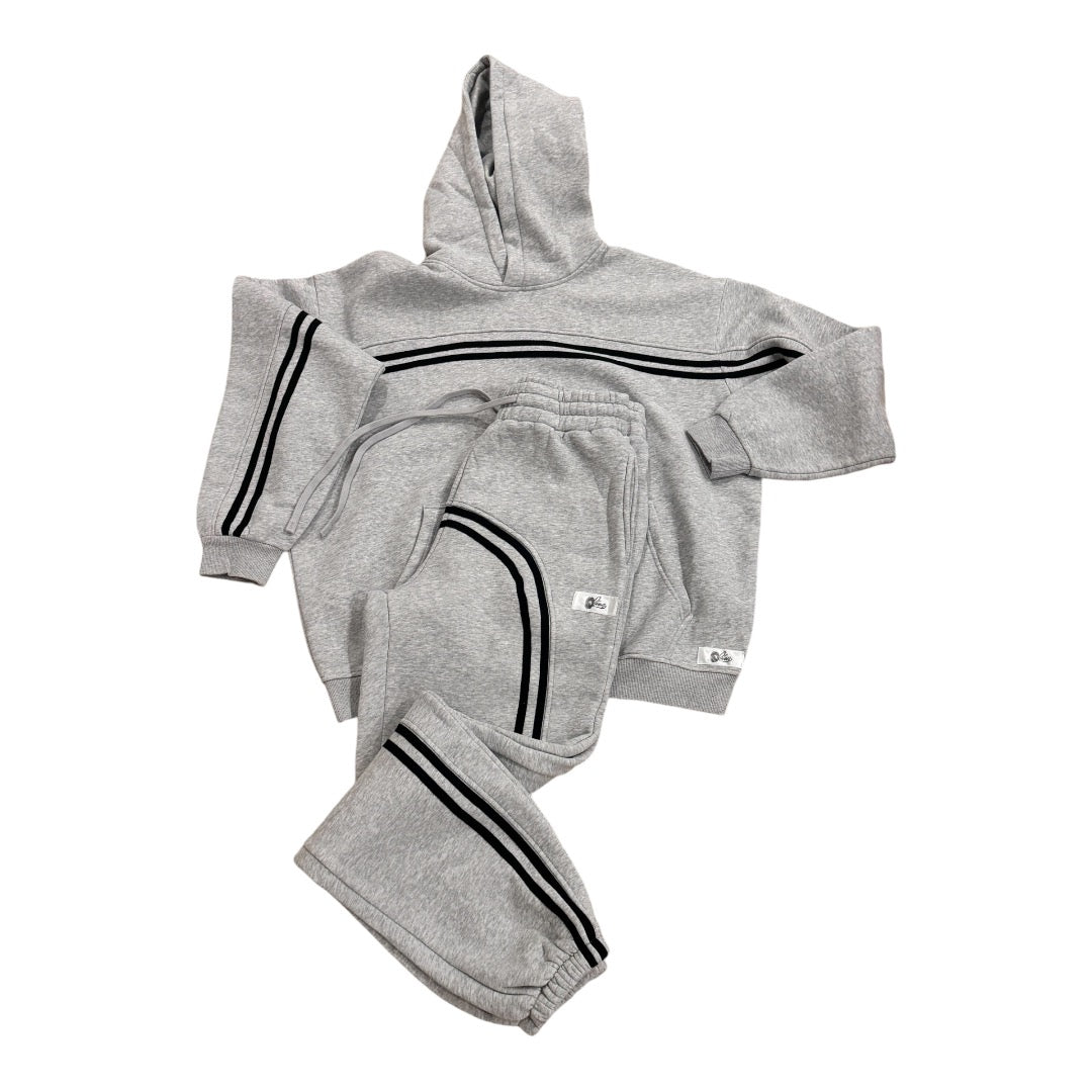 Gray/black striped alias sweatsuit