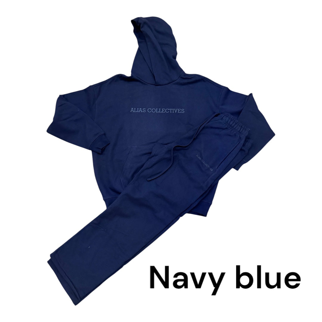 Navy blue wide leg sweatsuit